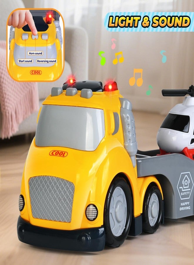 ShyLizard Toddlers Truck Toys,Boy Toys Gifts for 1 2 3 Years Old,5 in 1 Construction Transport Truck with Lights & Sounds,Ideal Birthday for Baby Toddler 12-18M+ - Image 3